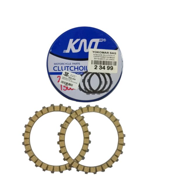 Discos Clutch Yamaha Crypton 115 2014-2017 24 puntas
