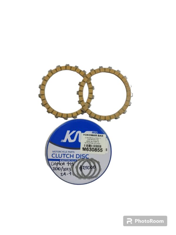 Discos Clutch Yamaha Crypton 115 Modelo 2010-2013 18 puntas