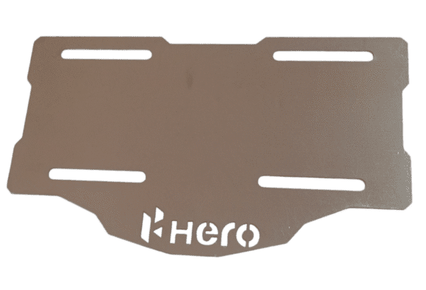 Porta Placa Acero Inoxidable Hero Moto Universal