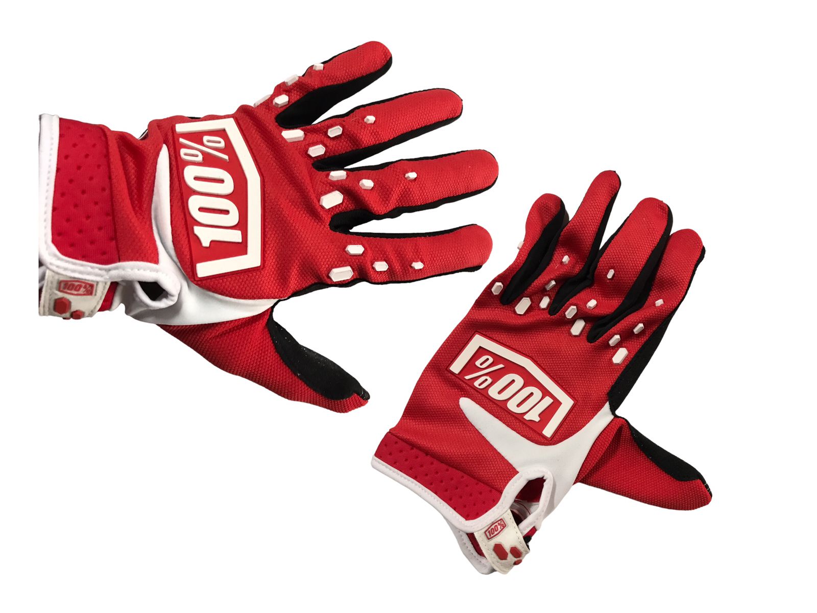 GUANTES 100 % MOTOCROSS ROJOS