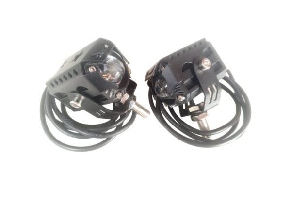 Par Exploradoras Led Fijo Bicolor Blanco Amarillo Cuadradas