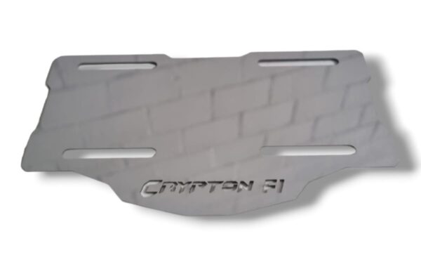 porta placa yamaha crypton fi acero inoxidable