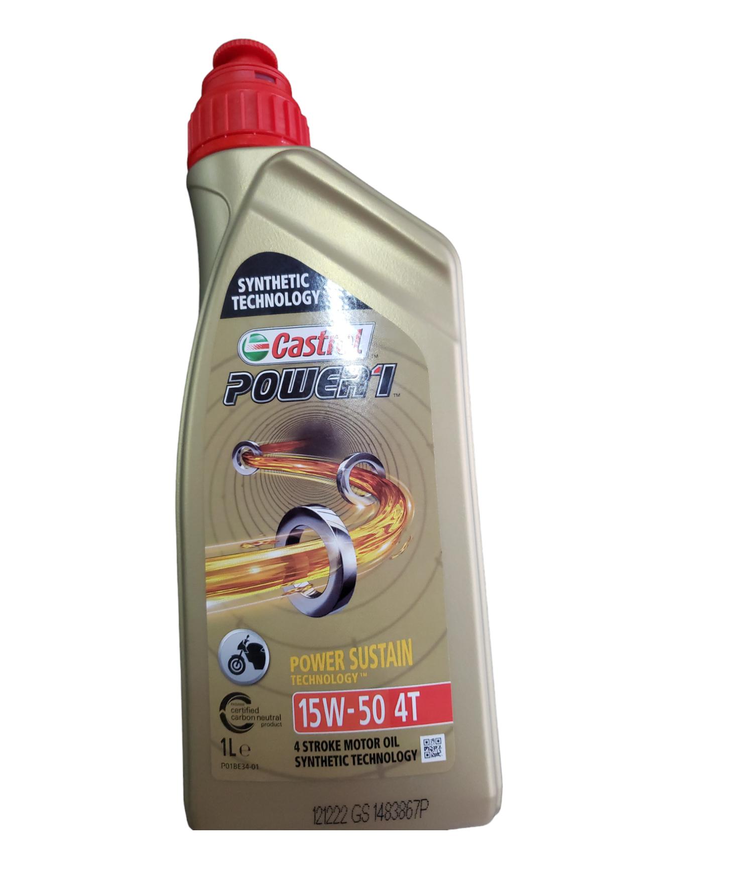 Aceite castrol power 1 4t 15w50 1l