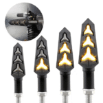1 Par Direccionales Led Moto lujo modelo 3 secuenciales