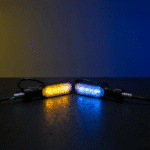 1 Par Direccionales Led Moto Lujo Modelo 6 Amarillo-azul