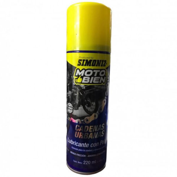 Lubricante Cadena Moto Moto Bien Polyflón 220 ML Simoniz