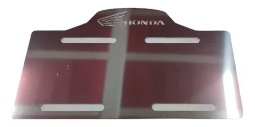 Porta Placa Honda hacia abajo Acero Inoxidable