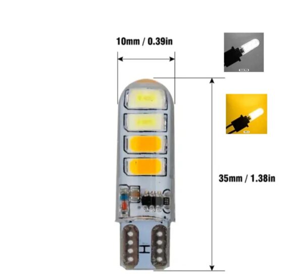 Bombillo Led Cocuyo T10 Bayoneta strober blanco amarillo Carro moto camioneta