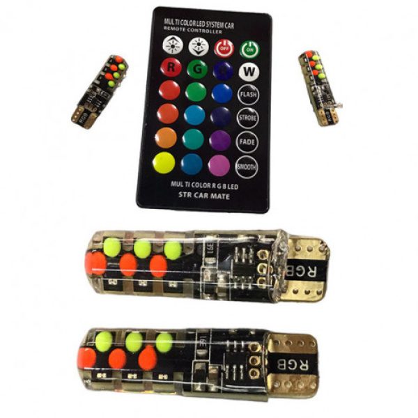 Par Bombillo T10 RGB Universal Con Control