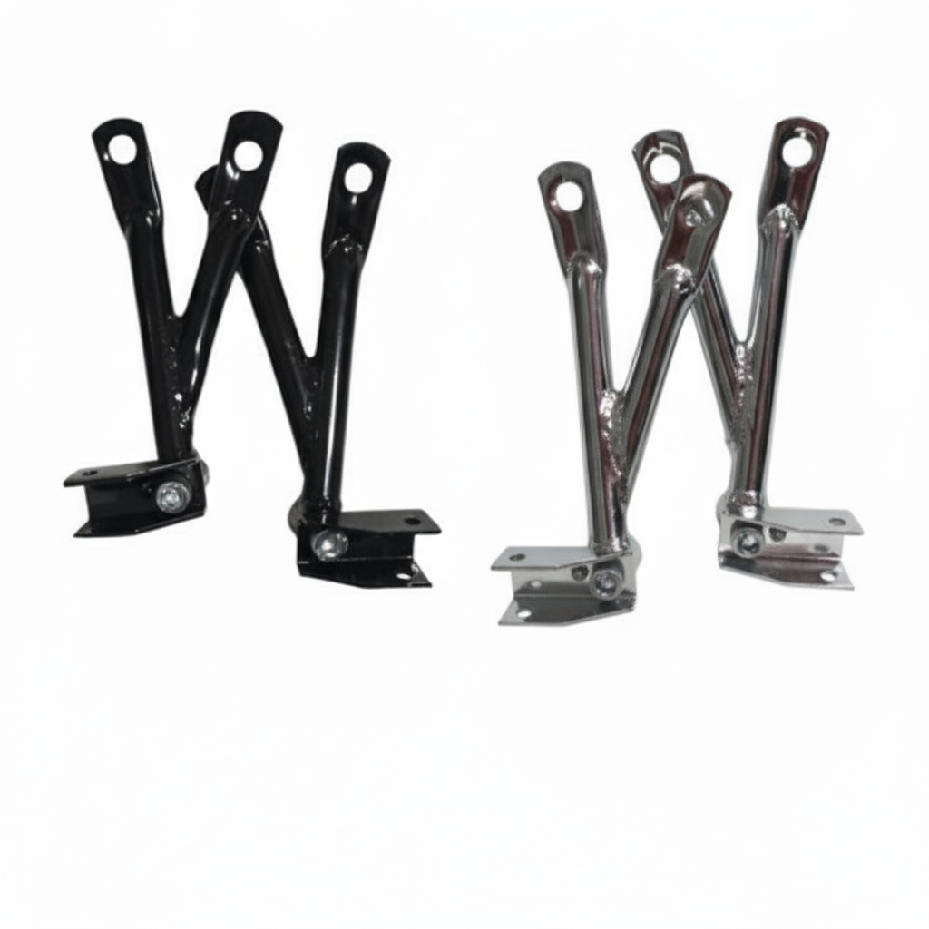 Base Calapié Aéreo AKT NKD 125 Corto Negro- Cromado