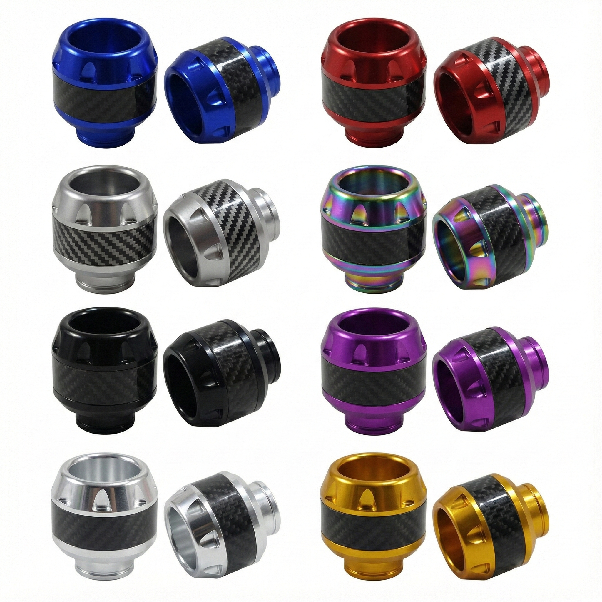 Par Slaider Cono De Lujo Fibra De Carbono Para Moto