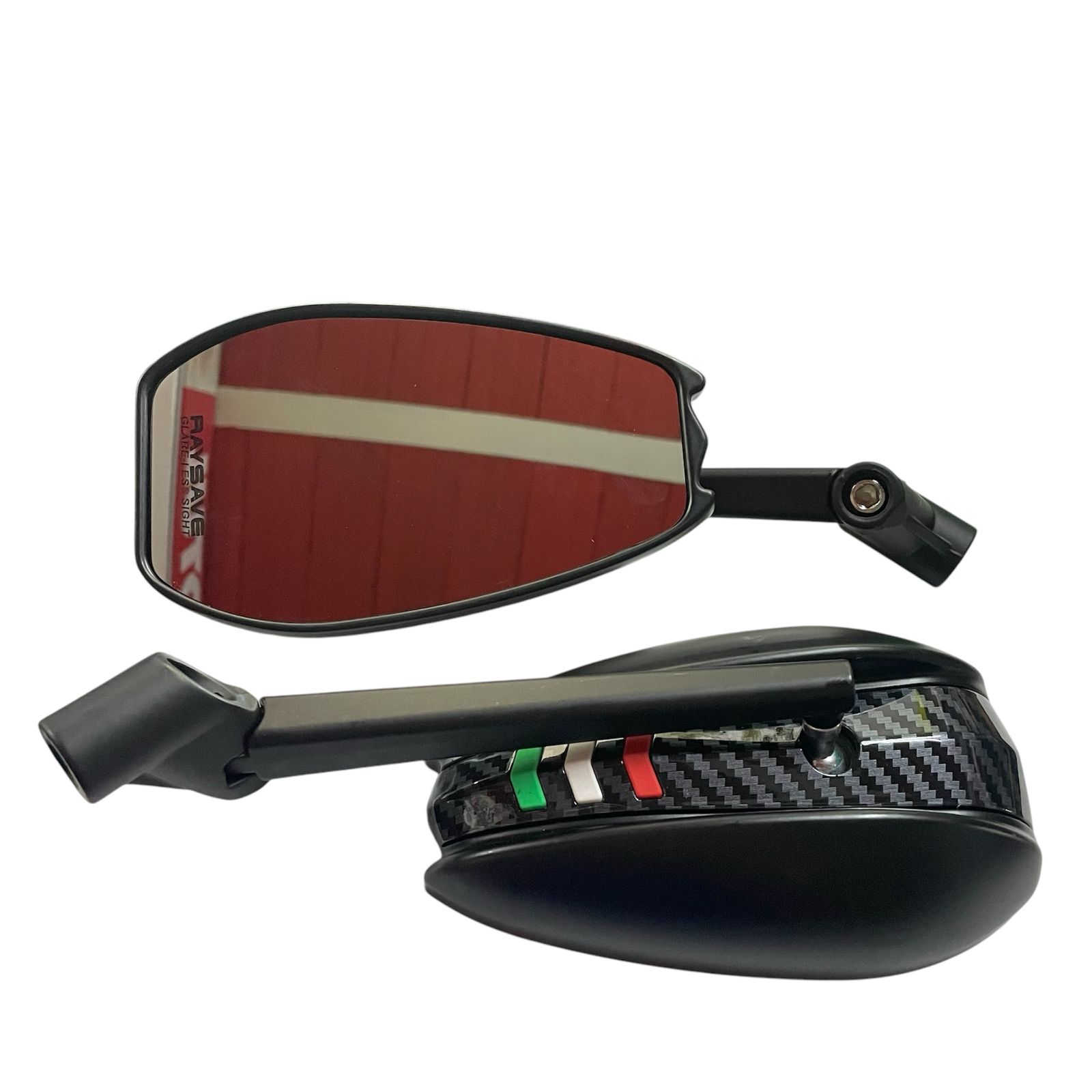 Espejos Fantasma Aluminio Tipo Fibra Universal Moto Espejos Fantasma Aluminio Tipo Fibra Universal Moto