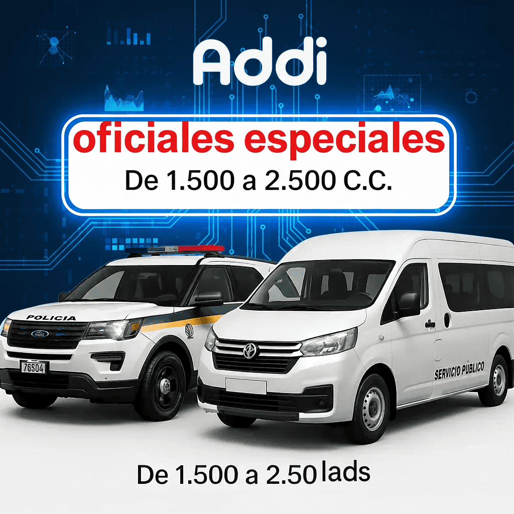 Soat Oficiales Especiales De 1.500 a 2.500 C.C Con Addi Soat Oficiales Especiales De 1.500 a 2.500 C.C Con Addi