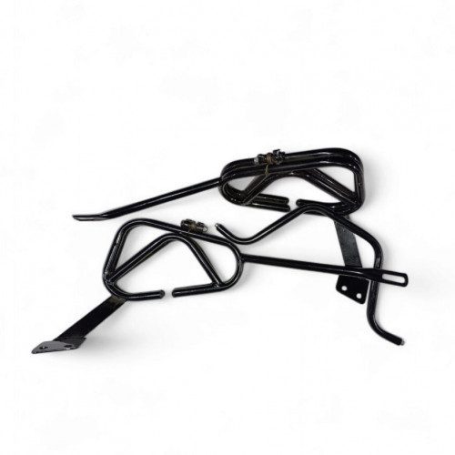 Par Porta Alforjas Bajaj Boxer Ct Negro Cromado