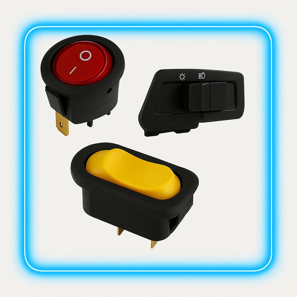 Switch Botón Luces, Pito y Start Moto