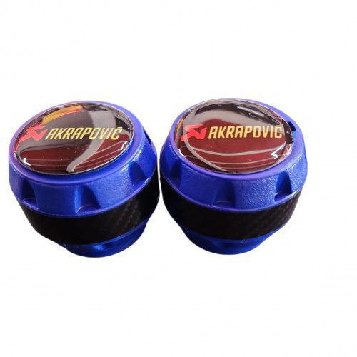 Par Slider Universal Moto Azul Estilo Akrapovic