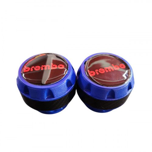 Par Sliders Moto Con Calcomanía Brembo Azul