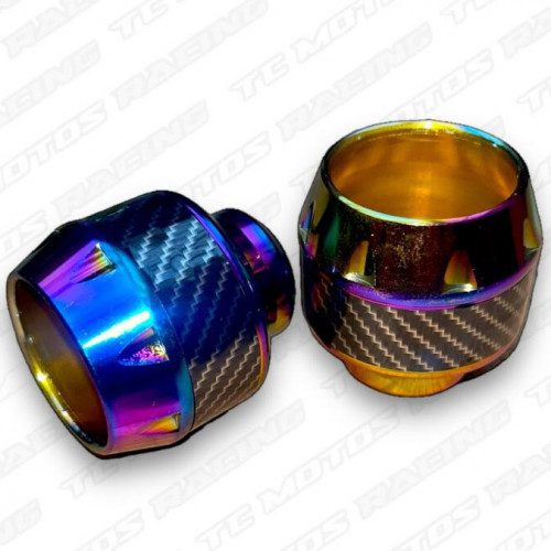 Par Sliders Eje Delantero Moto Azul Tornasol Liviano