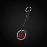 Llavero Yamaha Pequeño Gris Fondo Negro