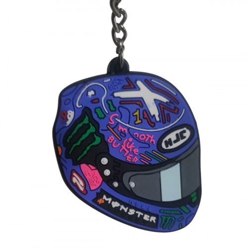 Llavero Silicona Casco Monster Morado