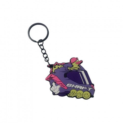 Llavero Silicona Casco Shaf Lila