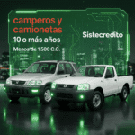 Soat Camperos y Camionetas 10 o Más Años Menos de 1.500 C.C. Con Sistecredito