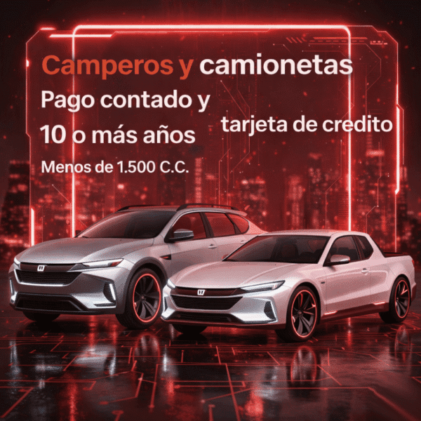 Soat Camperos y Camionetas 10 o Más Años Menos de 1.500 C.C. De Contado O Tarjeta Credito