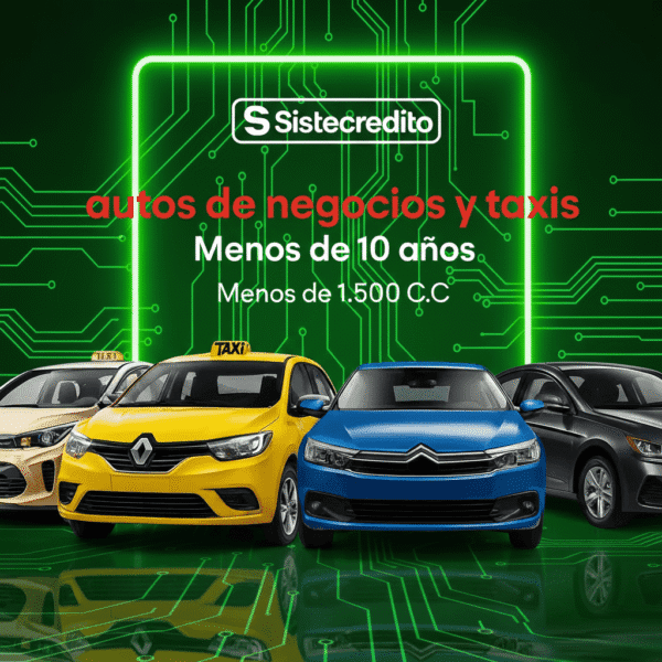 Soat Autos de Negocios y Taxis Menos de 10 Años Menos de 1.500 C.C Con Sistecredito