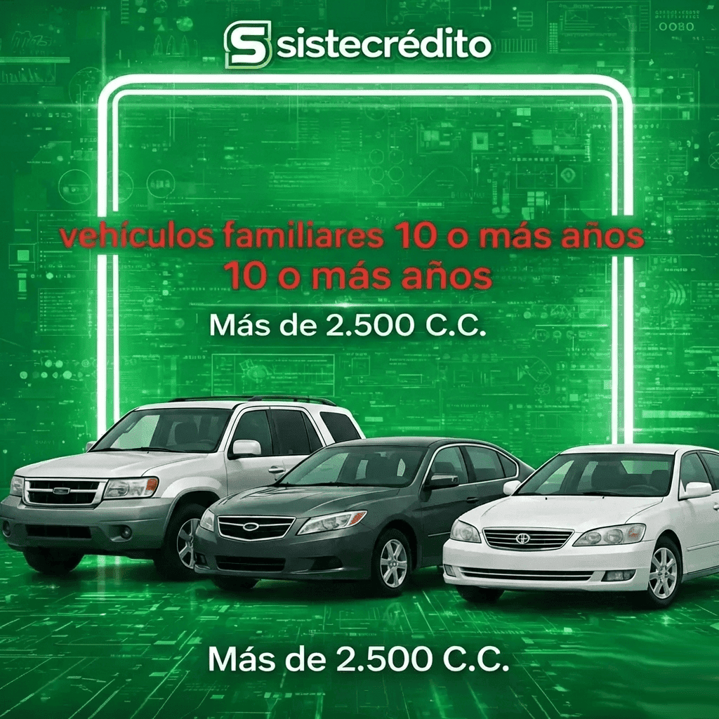 Soat Vehículos Familiares 10 o Más Años Más de 2.500 C.C Con Sistecredito Soat Vehículos Familiares 10 o Más Años Más de 2.500 C.C Con Sistecredito