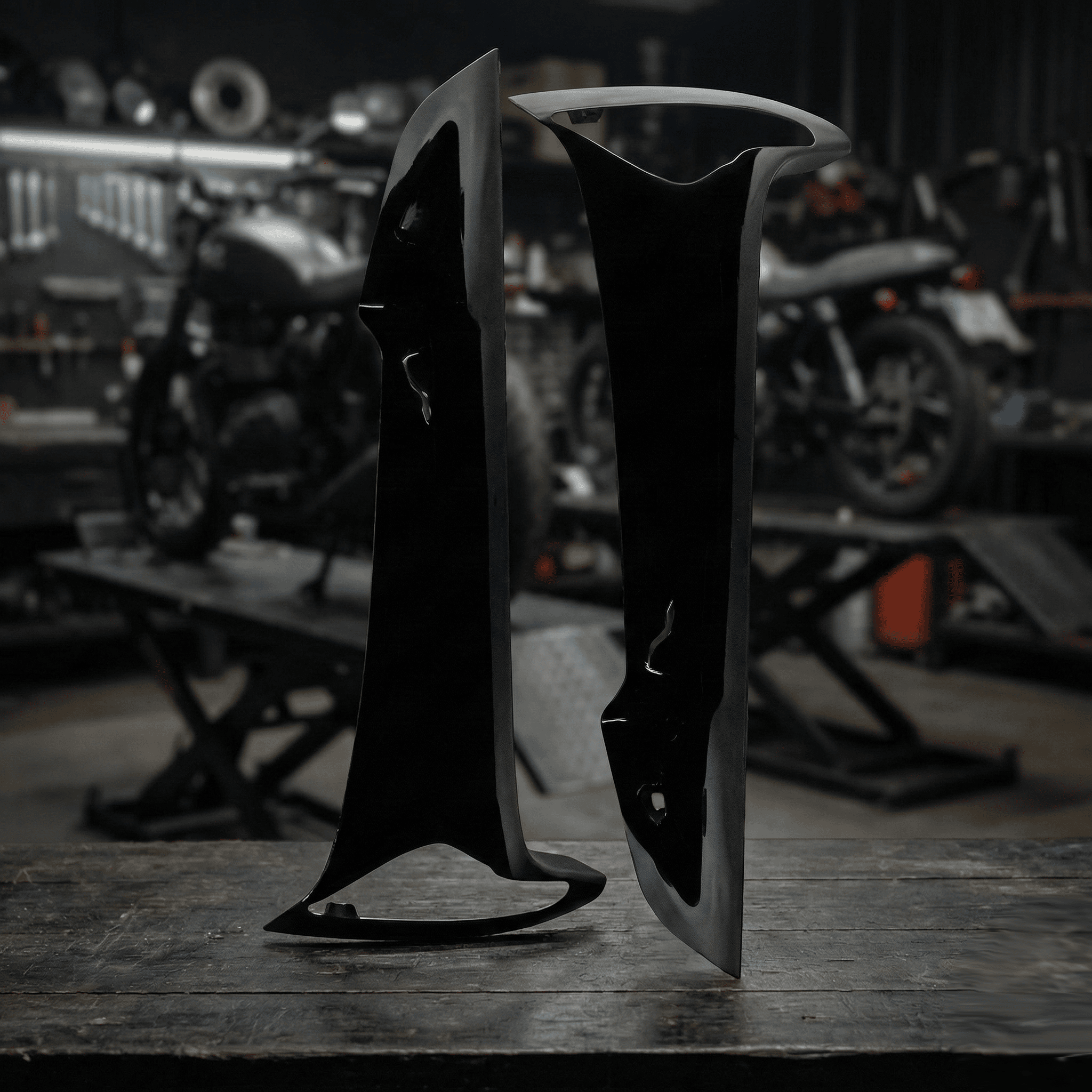 Babero Lateral Externo C100 Wave II Negro Par Babero Lateral Externo C100 Wave II Negro Par